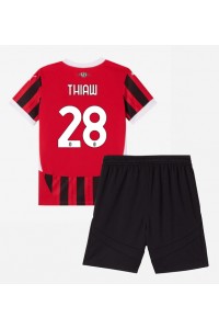 AC Milan Malick Thiaw #28 Babytruitje Thuis tenue Kind 2024-25 Korte Mouw (+ Korte broeken)